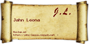 Jahn Leona névjegykártya